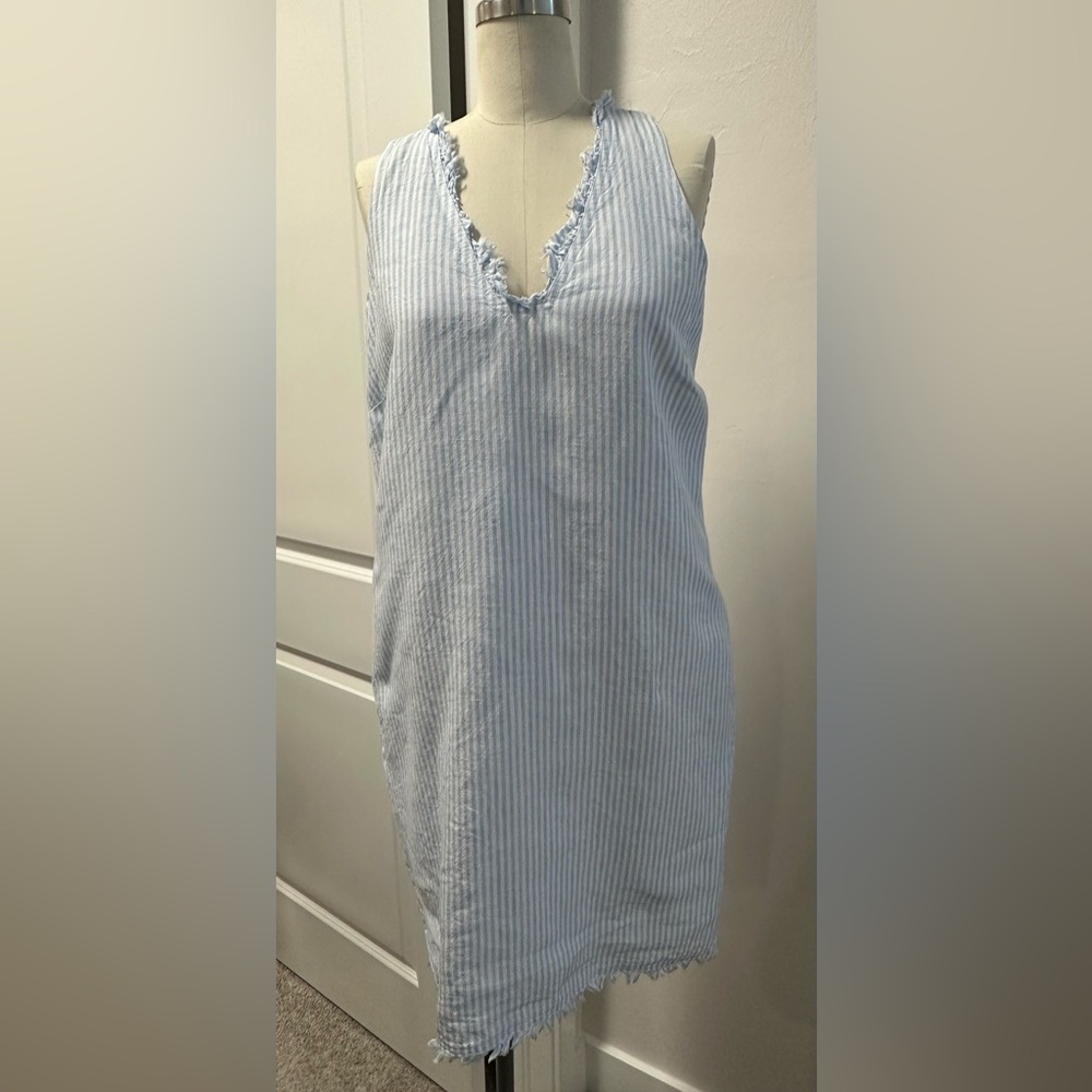 Tommy Bahama Blue and White Striped Sleeveless Dress